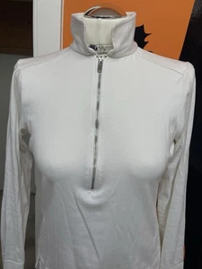 Reiss weißes Jersey Oberteil mit Reißverschluss S - Bild 1 von 4