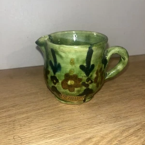 Petit Pot À Lait Ou Crème Poterie Savoie La Poterie D’Annecy St Jorioz Fleurs - Picture 1 of 7