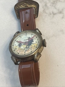 Juguete reloj vaquero niño correa de plástico años 60’s - Imagen 1 de 3