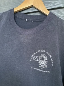 Vintage 90s Palouse Umpire Association T-Shirt XL Faded Black Single Stitch Soft - Bild 1 von 9