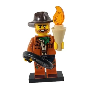 LEGO BAM Minifigure Esploratore della Giungla con Frusta e Torcia Nuovo - Foto 1 di 3