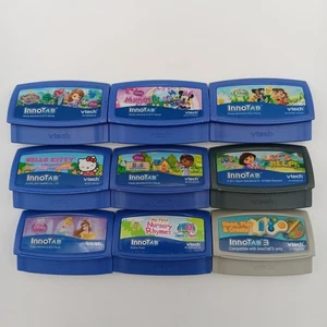 Vtech Innotab Games Lot Of 9 Hello Kitty Disney Princess Dora Kids Learning - Picture 1 of 3