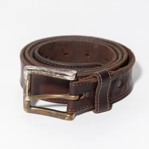 Justin Herren Braun Leder Gürtel Hergestellt in USA Größe 38 (49" x 1,5") Western Cowboy - Bild 1 von 5