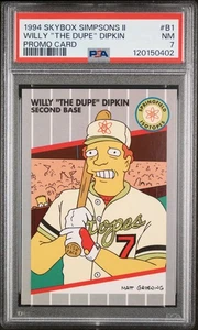 1994 SkyBox Simpsons Series 2 Promo B1 Willy The Dupe Dipkin PSA 7 POP 20 - Picture 1 of 2