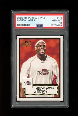 2005 Topps #111 LeBron James 1952 Style CAVALIERS PSA 10 - Image 1 of 2