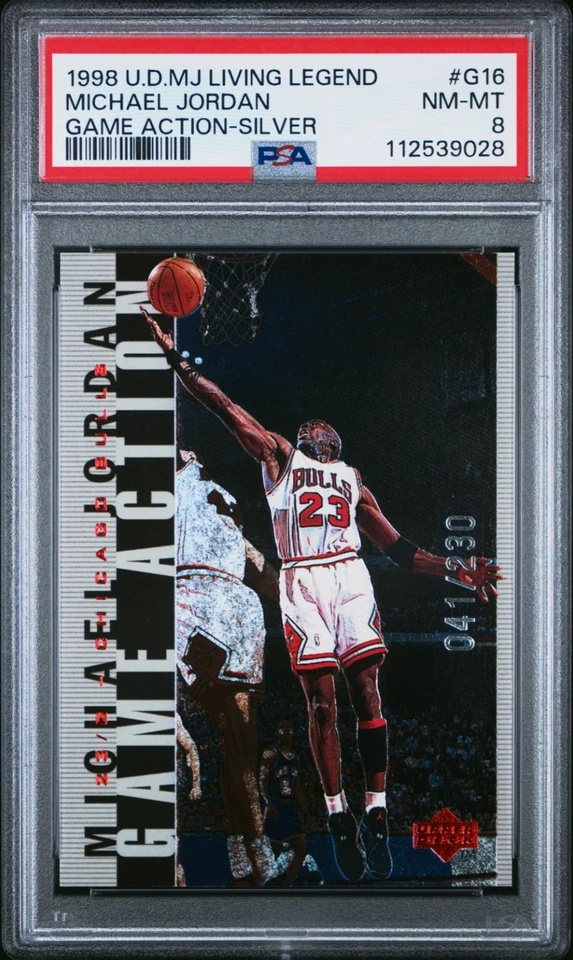 1998 Upper Deck MJ Living Legend Game Action Silver # /230 #G16 - PSA 8 - Image 1 of 2