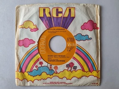 Waylon Jennings - Rainy Day Woman 7'' Vinyl US - Photo 1/4
