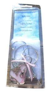 Glasische Erbstücke Baby Mädchen Sonnenfänger Ornament Spiegel rosa Engel Geschenk 2005 - Bild 1 von 3