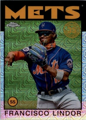 2021 Topps Update '86 Topps Silver Pack #86C26 Francisco Lindor - BB - Image 1 of 2