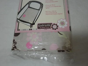 Neu Baby Trend GABRIELLA ~ Reise Hof Laken ~ Blume 27x39 rosa/creme braun - Bild 1 von 6