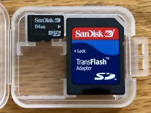 SanDisk 64GB MICRO Flash Memory Card + SD Adapter - Picture 1 of 2