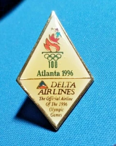 Prendedor retroceso Delta Air Lines 1996 vintage para empleados olímpicos - Imagen 1 de 3