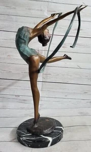 Collett TÄNZERBEWEGUNG Bronze Statue Skulptur Kunst Turnen Turner Kunstwerk - Bild 1 von 7