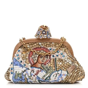 DOLCE & GABBANA Umhängetasche Perlen Angel Kiss Lock Kette - Bild 1 von 7