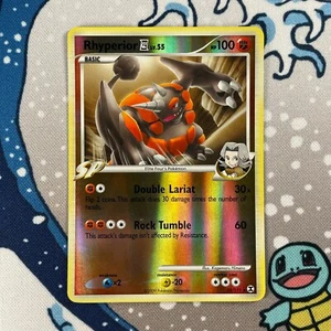 Rhyperior 4 32/111 Reverse Holo Rare Platinum Rising Rivals Pokemon Card 2009 LP - Picture 1 of 3