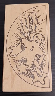 Carimbo de borracha pão de gengibre Toomuchfun Kate Damell álbum de recortes de receita de Natal 1751L - Imagem 1 de 4