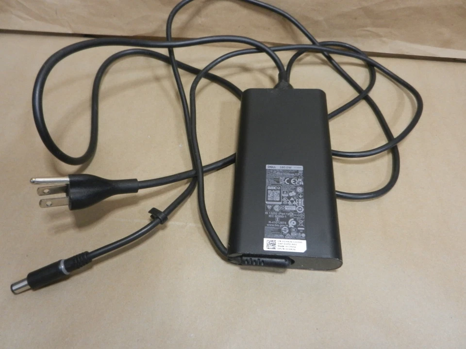 GENUINE Dell Alienware AC Power Adapter Cable  180W - HA180PM181 - FREE S/H - Image 1 of 3