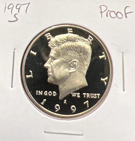1997-S CLAD KENNEDY HALF DOLLAR STRAIGHT FROM PROOF SET  ACTUAL COIN  #C14126 Cover