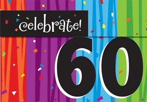 60th Birthday Party Invitations Invites Party Favor Party Decoration Supply 8ct - Picture 1 of 1