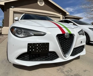 Bumper Tow Hook License Plate Mount Bracket For Alfa Romeo Giulia 2017-2025 New - Picture 1 of 16