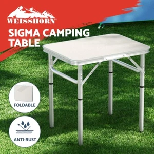 Weisshorn Folding Camping Table Adjustable Portable Picnic Outdoor BBQ Desk 60CM - Picture 1 of 11