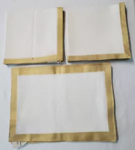 Vintage Liz Wain Handpainted Linen Placemats & Napkins Set 12 Ea. Preowned & NWT - Picture 1 of 14
