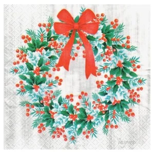 AM Decor 20 Count Luncheon Paper Christmas Napkins Holiday Dinner Party Decor... - Picture 1 of 7