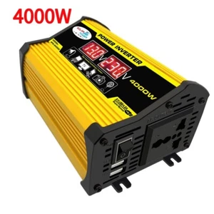 UK Plug 4000W Car Power Inverter DC 12V to AC 240V Cigarette Lighter Converter - Picture 1 of 14
