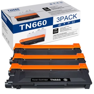 TN660 3BK High Yield Toner Cartridge Replacement for Brother DCP-L2540DW Printer - Foto 1 di 7