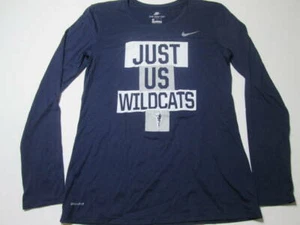 Maglia Nike donna taglia M manica lunga blu navy girocollo dri-fit stampa logo abbigliamento sportivo - Foto 1 di 8