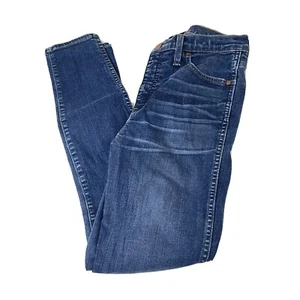 Madewell Womens Jeans Size 28 10” Hi Riser Skinny Skinny Dark Wash Blue #0102 - Picture 1 of 12