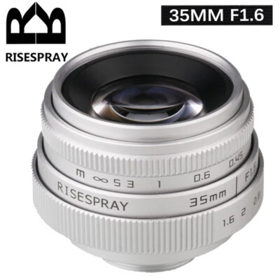RISESPRAY 35mm f1.6 C mount CCTV Lens II for N1 FX NEX M4/3 M mount Series - Image 1 of 4
