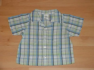 BABY GAP Infant Boy's Short Sleeve Plaid Button Front Shirt PREEMIE 0-7 lbs NEW! - Picture 1 of 1