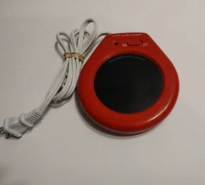 Comfy Candle Warmer - Red Electric Warming Tray Wax Melter Hot Beverage CS-21 - Picture 1 of 3