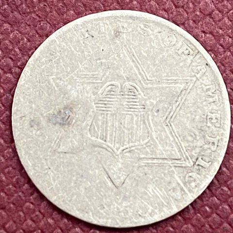 1856 Three Cent Silver Trime 3c Better Grade VF-XF #53544 Cover