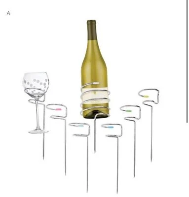 (2) CONJUNTOS - JUEGO DE SOPORTES PARA BEBIDAS DE VINO MARCA CHEF MIMADO AL AIRE LIBRE #2828 Foto 1 de 2