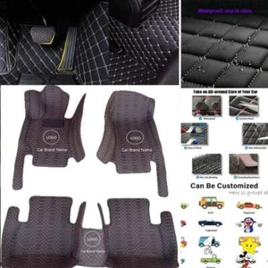 For Jaguar Custom Carpets Front&Rear Car Floor Mats Carpet Pu Leather Waterproof - Imagen 1 de 25