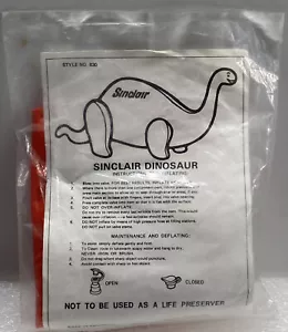 1960’s Sinclair Oil Inflatable Dinosaur Red Promo Blow Up Dino See All Pics - Picture 1 of 6