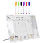 Acrylic Cat Print Memo Board with 6 Pens & Nails