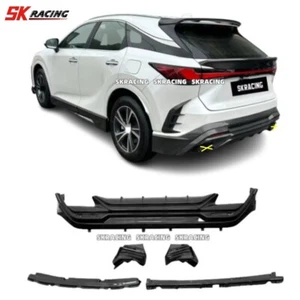 Fits Lexus RX350H 450H 23-25 Real Carbon Fiber Rear Bumper Diffuser Spoiler Lip - Picture 1 of 15