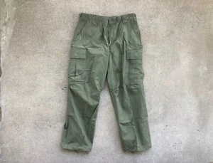Vtg 60s Vietnam Ripstop JUNGLE PANTS Size Medium Short NOS Cotton 1969 OG-107 - Picture 1 of 6