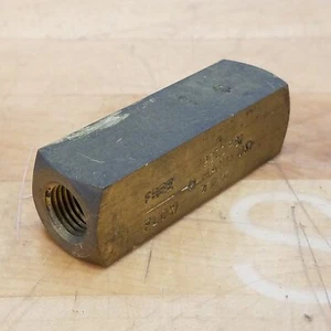 Parker C400B In-Line General Purpose Check Valve, 1/4" NPT, 5 GPM, 2000 PSI - Picture 1 of 5