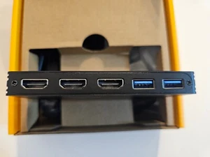 HDMI 2.1 KVM Switch 8K@60Hz 4K@120Hz 2 PC 1 Monitor 3 USB 3.0 Kabelfernbedienung - Bild 1 von 5
