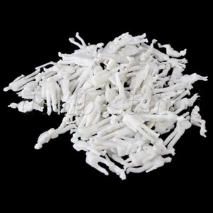 White 3 Set of 100 Model Train People Figure Passengers 1:100 HO Scale - Picture 1 of 6