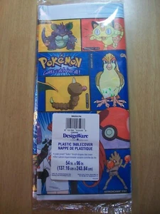 Exciting Vintage Pokemon Plastic Tablecover - American Greetings - 54" by 96" - Picture 1 of 2