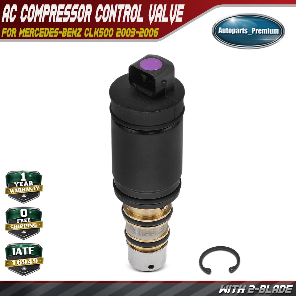Válvula de control del compresor de aire acondicionado para Mercedes-Benz CLK500 2003-2006 A209 C209 5,0 L Foto 1 de 4