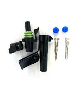 Aptiv WeatherPak WPK-1-1210, 12-10 AWG Juego de un solo conductor (M/F) con pasadores y sellos - Imagen 1 de 6