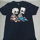 T-shirt Bart Lisa Skeletons Treehouse of Horror taille moyenne noir