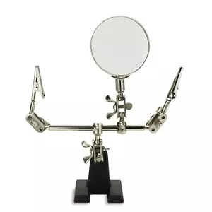 THIRD HAND CLAMP HELPING MAGNIFYING JEWELER GLASS LOUPE - Picture 1 of 4