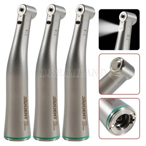 3* Dental Winkelstück 4:1 Contra Angle Handstück Grün mit Licht Inneres Wasser - Bild 1 von 24